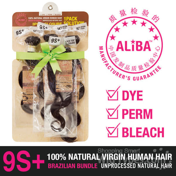 Aliba Natural 100% natural virgin human hair unprocessed