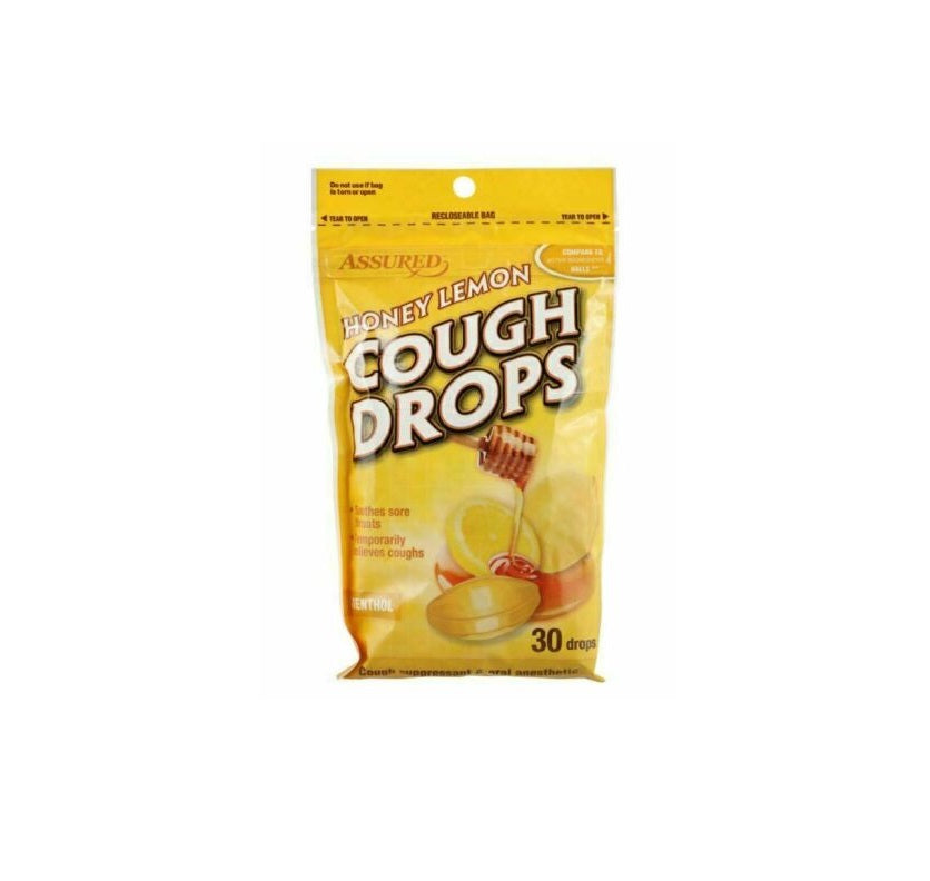 Assured Honey Cough Drops 30 drops